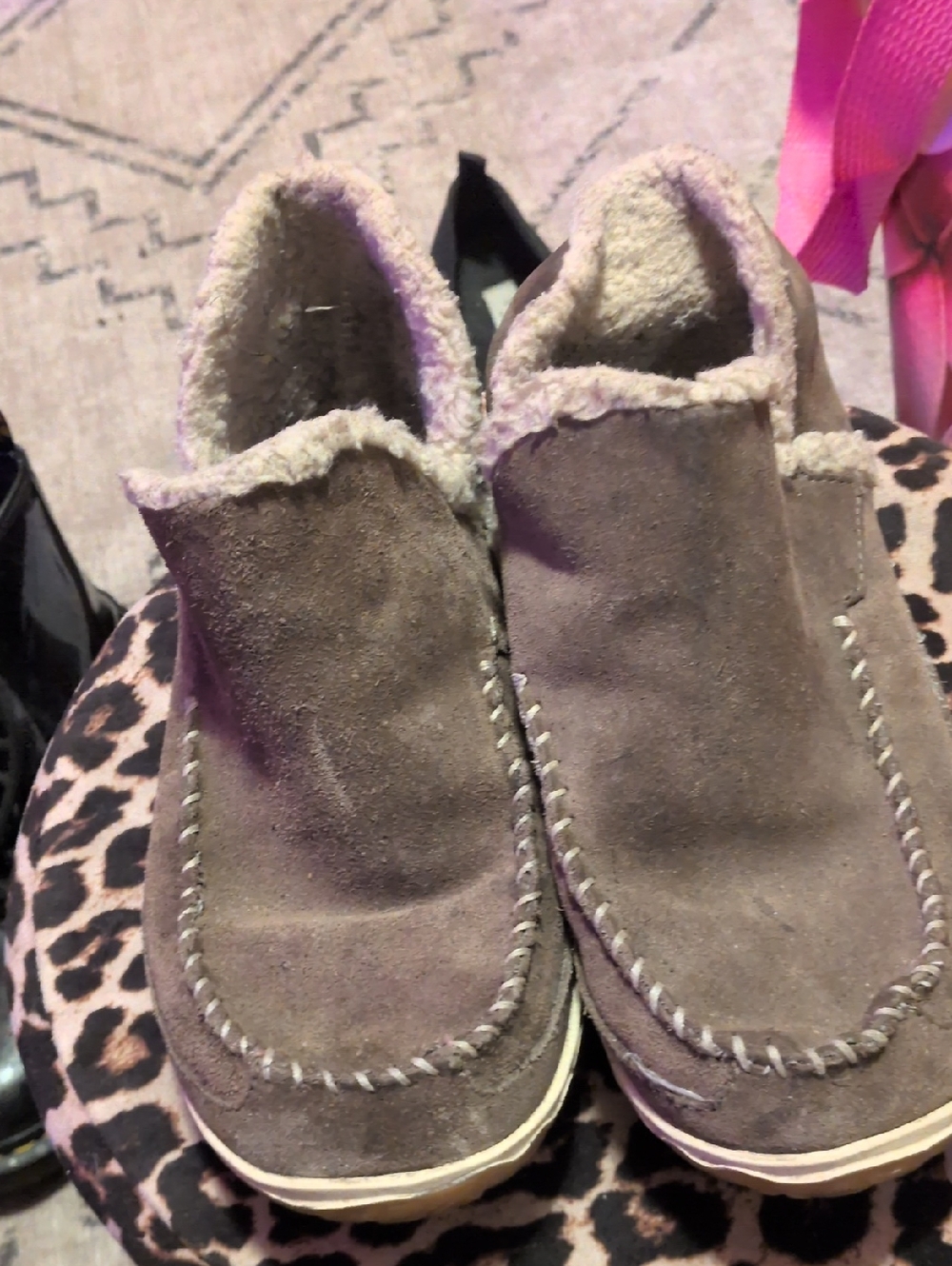 L.L. Bean Taupe Suede Shearling-Lined Ankle Booties